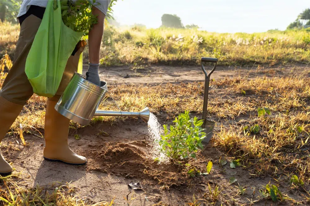 Tree Care 101: What to Do & How Should You Do It 1 person planting tree countryside tree care