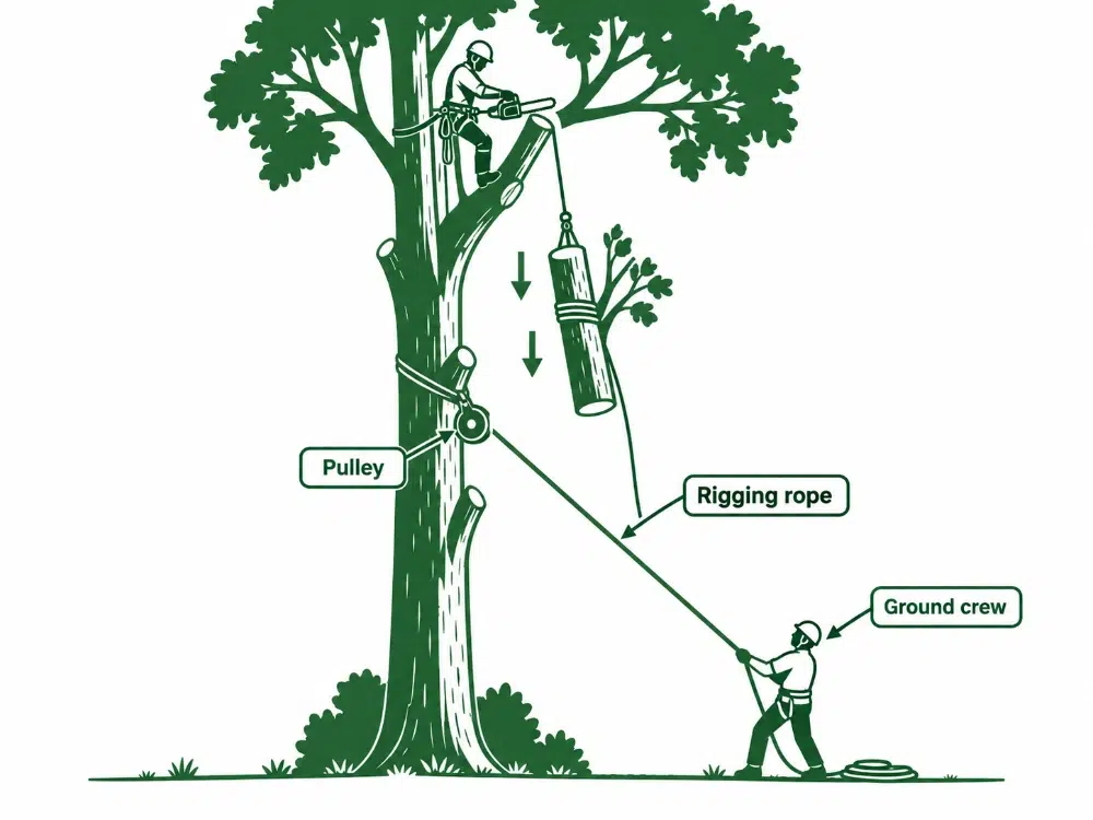 Tree Removal Techniques: Every Method Explained (+Images) 2 Sectional Dismantling Tree Removal Techniques