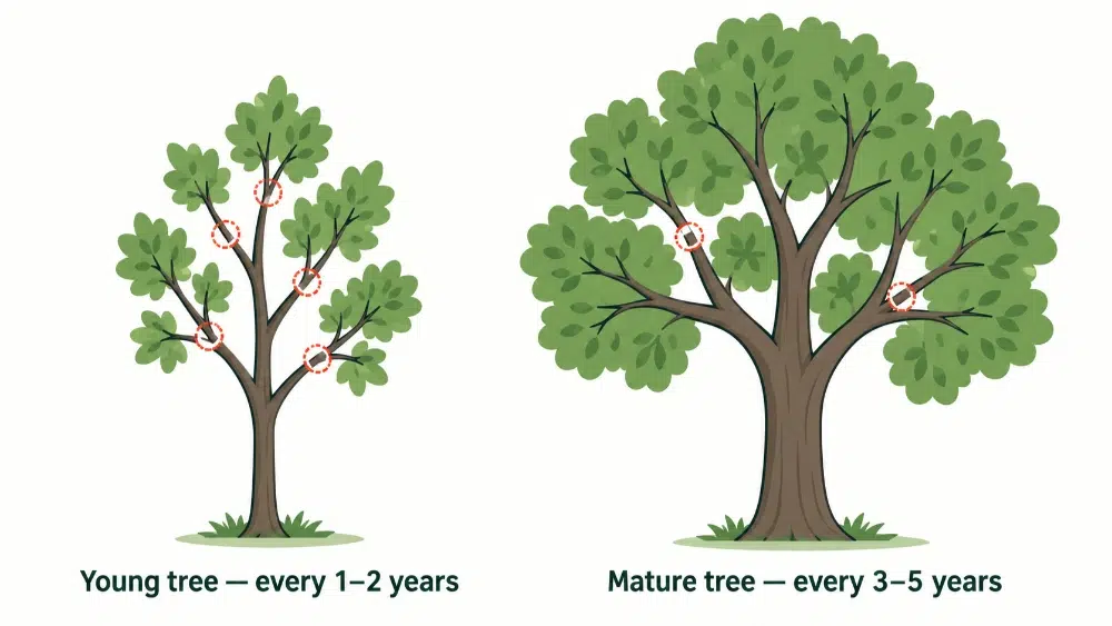 Tree Pruning: What It Is, When to Do It, and How It's Done 1 Pruning frequency by age Tree Pruning