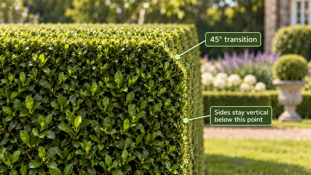 5 Hedge Trimming Techniques : Side, Top, Batter & More 3 Chamfer Cutting hedge trimming techniques