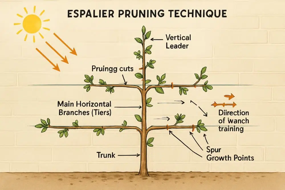 Espalier Pruning: What It Is & When to Use this Technique 2 espalier pruningn espalier pruning