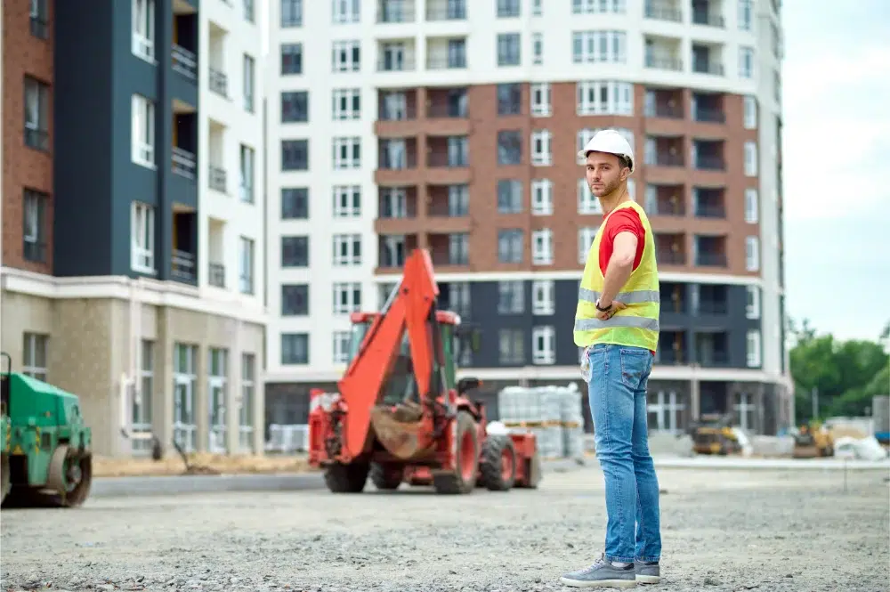 Commercial Land Clearing: How Pros Ready a Build Site 2 man protective helmet on commercial land clearing site commercial land clearing
