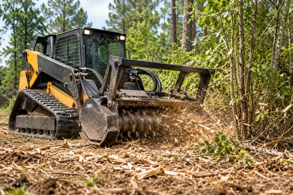 Forestry Mulching Explained: Is It Right for Your Property? 1 Clearing land with forestry mulching method