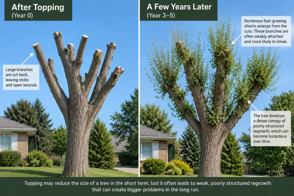 tree topping before and after tree topping before and after comparaison tree topping,topping a tree,what is tree topping,tree topping vs pruning,tree topping before and after,proper pruning (tree pruning pillar) LINKED